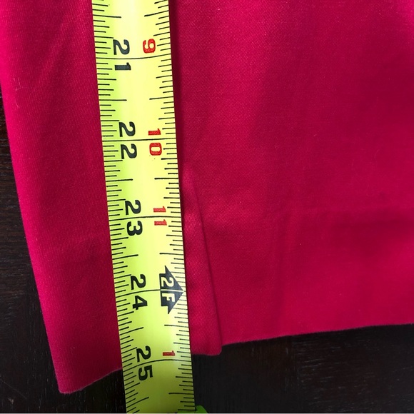 TALBOTS Curvy The Perfect Crop Pants Red Pink Sz 16 - Picture 12 of 12